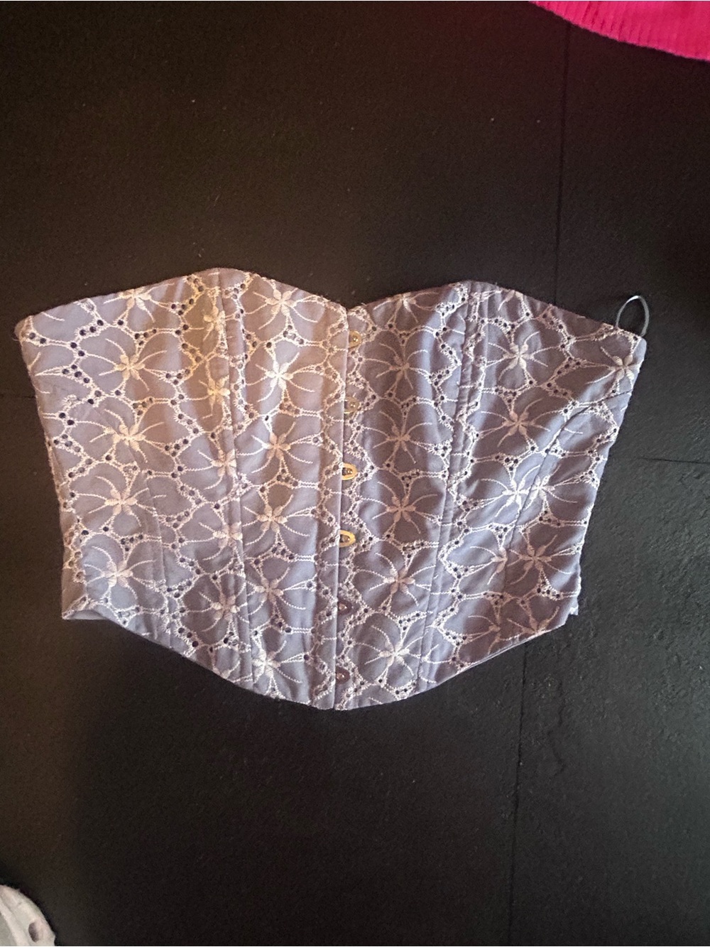 Women's blue floral Corset Top